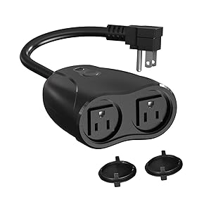 Avatar Controls Outdoor Smart Plug Waterproof - 2.4 GHz WiFi Outdoor Dual Outlets Compatible with Amazon Alexa and Google Home, No Hub Required, Android or iOS APP Remote Control from Anywhere