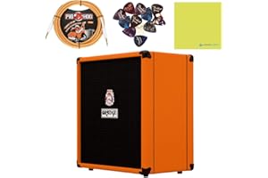Orange Crush Bass 50-1x12 50-Watt Bass Combo Bundle w/Pig Hog 10' Instrument Cable, Power, 12x Guitar Picks, AC Adapter & Liquid Audio Polishing Cloth