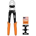 KF CPTEC PEX Clamp Tool Kit for 1/2'', 3/4'', PEX Crimping Tool for Copper Crimp Rings with Go/No-Go Gauge, ASTM F1807 Standa