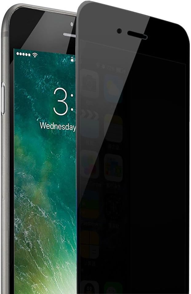 Skybaba iPhone 8/7 Privacy Screen Protector, Anti Spy Tempered Glass Screen Cover 9H Hardness and Easy Install Screen Protector Glass