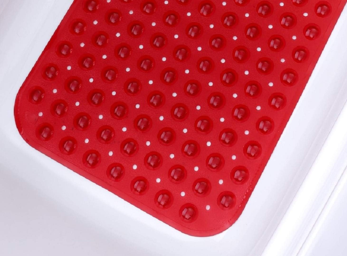 SlipX Solutions Extra Long Bath Mat 39 x 16 Inch, Non-Slip Traction for Tubs & Showers, Longer Than Standard Bathtub Mats (200 Suction Cups, Red): Home & Kitchen