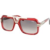 Cazal Legends 664/3 004 Sunglasses Men's Red-Silver/Grey Gradient Lenses 56mm