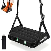 Foot Hammock for Plane Travel - Portable Adjustable Airplane Foot Hammock with Memory Foam - Hardboard, Prevents Feet Clashing, Relieves Swelling - Travel, Office Essentials