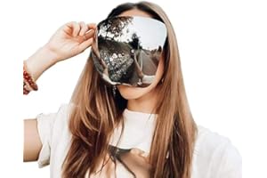 Full Cover Face Visor Protective Glasses Mirror Shield Sunglasses, Full Face Sunglasses, Oversized Polarized Face Shield (Whi