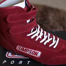 amazon com simpson racing 28900bk the hightop black size 9 sfi approved driving shoes automotive size 9 sfi approved driving shoes