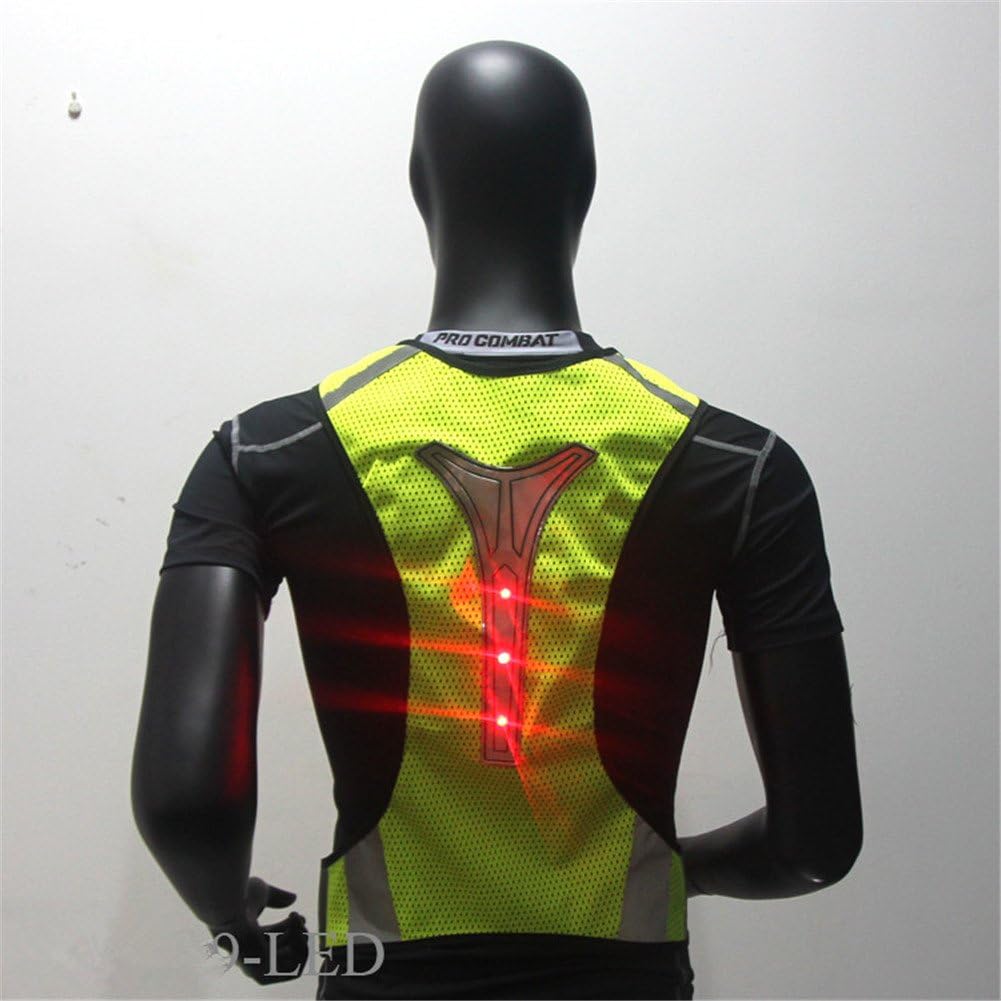 VanSafety Reflective Safety Vest High Visibility LED Running Clothes Safety Gear for Jogging Walking Cycling Motorcycle Running