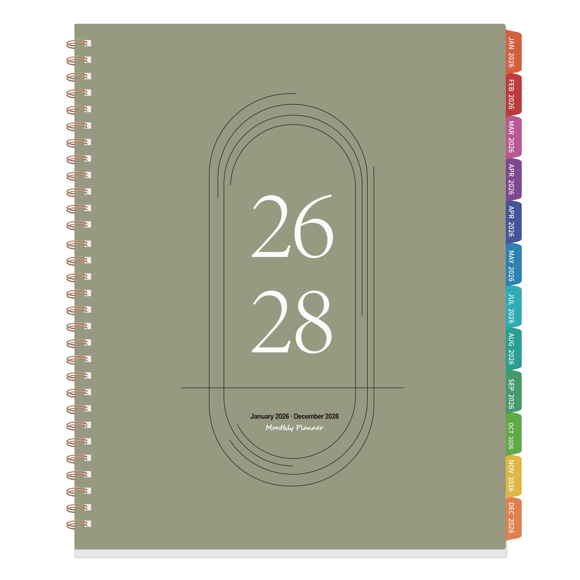 Photo 1 of 2026-2028 Monthly Planner Calendar - 3 Year Planner 2026-2028, Jan 2026–Dec 2028, 8.5" x 11", 36 Monthly Calendar with Colorful Tabs, Inner Pockets for Home, School or Office Use