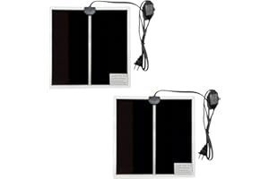 Hamiledyi 14W Reptile Heating Pad 2 PCS Warmer with Temperature Control Adjustment Under Tank 11x11 in Terrarium Heater Mat for Gecko Turtle Tortoise Snakes Lizard