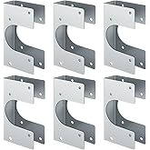 MUZIK 6 Pcs16 Gauge Galvanized Stud Shoes for 2X Studs – 6.25" Height x 1.5" Width, Fits 2-3/8" OD Pipes – Heavy-Duty Steel P