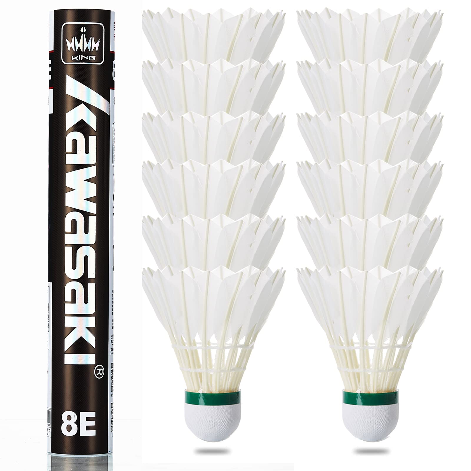 A1 TAAN Badminton Shuttlecocks, 12 Pack, Speed 77, Hurricane Technology, Double Durability, Kawasaki 10E, Professional Players
