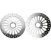 INNTURT 11.5" Front &amp; Rear Brake Rotors Discs Compatible with Harley Sportster Touring Dyna Early Super Glide Softail Motorcycle Brake Rotor Superior Heat Dissipation Brake Discs