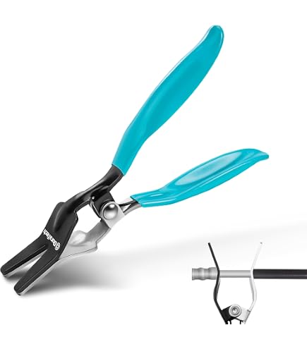 SOUJAP 3-Piece Extra Long Hose Grip Pliers Set - 11 Inch Reach With Serrated Jaws For Spark Plug Boots & Tight Engine Spots