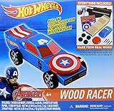 Marvel Hot Wheels Wood Racer-Captain America Playset