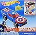 Marvel Hot Wheels Wood Racer-Captain America Playset