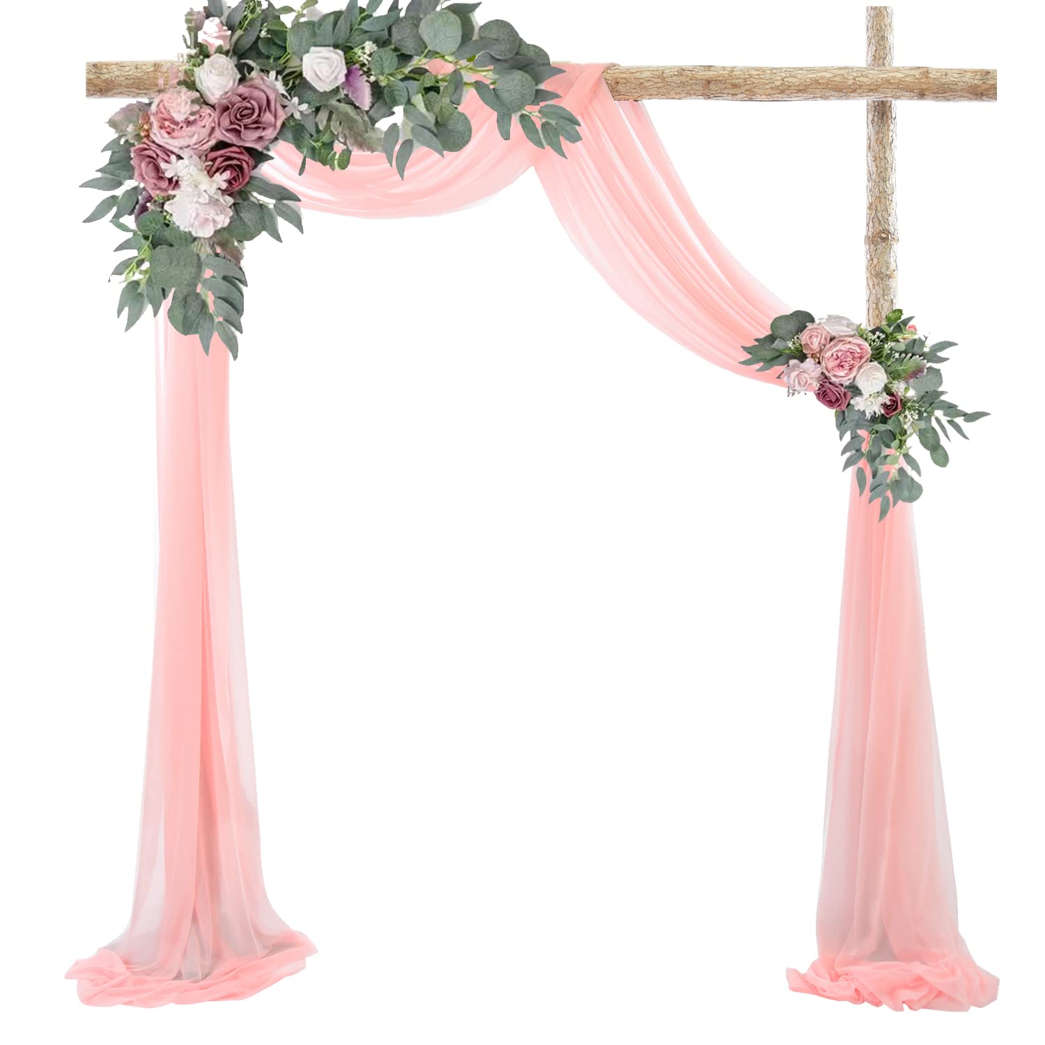 Mohoeey 20ft Blush Wedding Arch Draping