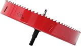 Ihomepark Hole Saw 200 mm Bi-Metal HSS M42 with Hex Shank Centring Bits Red