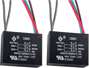 Amazon Com Wadoy Cbb61 5 Wire Ceiling Fan Capacitor For New Tech