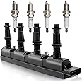 UF669 Ignition Coil & 1675 Double Iridium Spark Plug Compatible with 2011-2020 Chevy Cruze Sonic Trax Volt Buick Encore Cadillac ELR D521C & PFR7S8EG