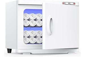 VERYTOP 23L Hot Towel Warmer for Spa, Large 2-in-1 Spa Towel Warmers for Facials Esthetician, Towel Warmer Cabinet Towel Heater for Barber, Salon(White)
