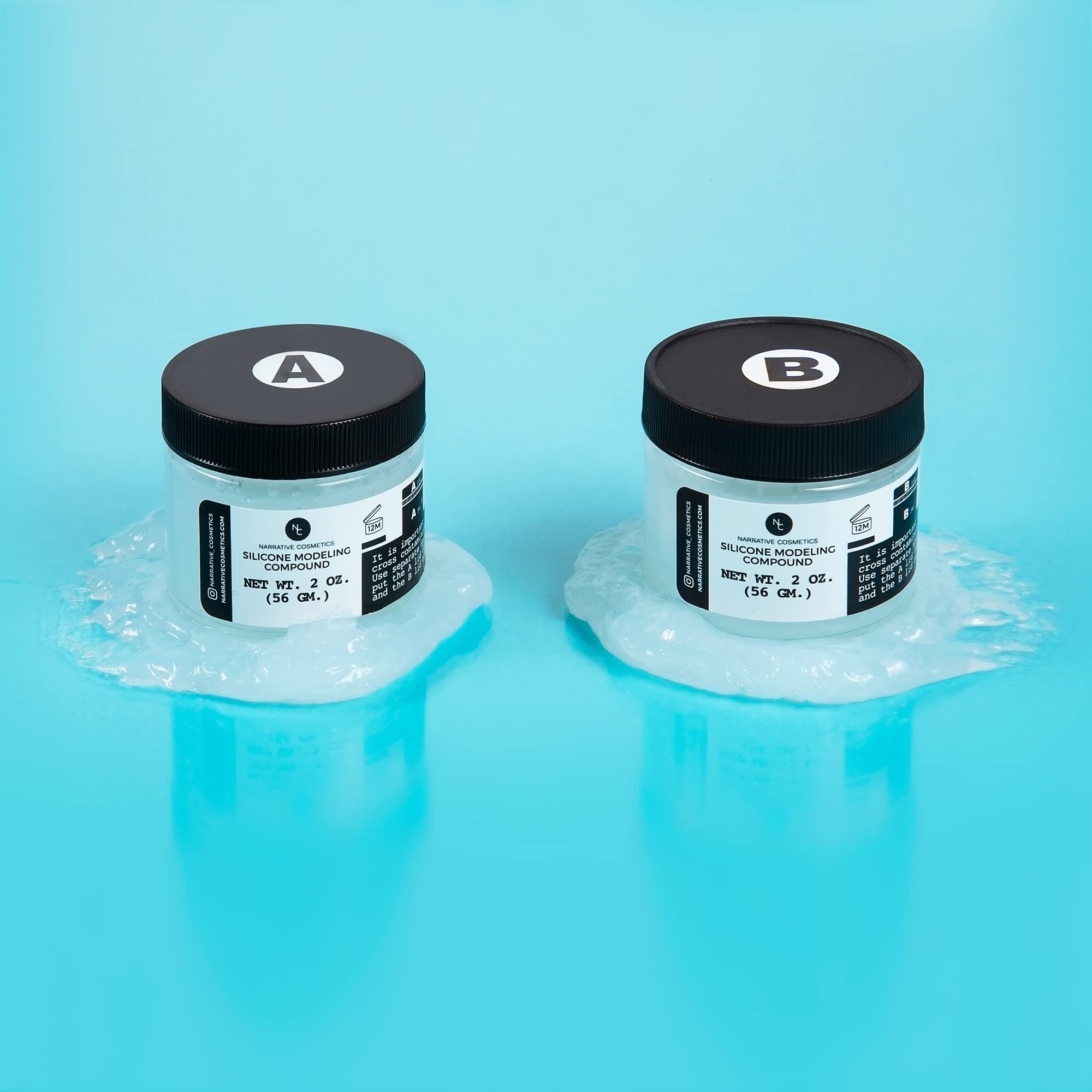 Silicone Modeling Compound Kit, Professional Stage, Film, and Costume Makeup for Realistic Wounds, Scars, and Prosthetics, Clear