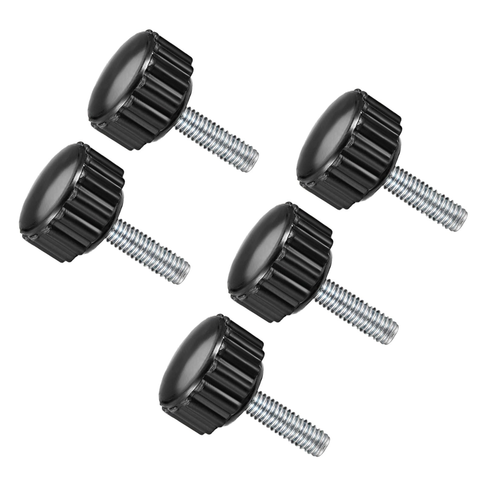 CoCud Knurled Thumb Screws, M4 Thread 15mm Thread Length 16mm Round Head, Plastic Knobs Clamping Screws - (Applications: for Sawing Machines), 5-Pieces
