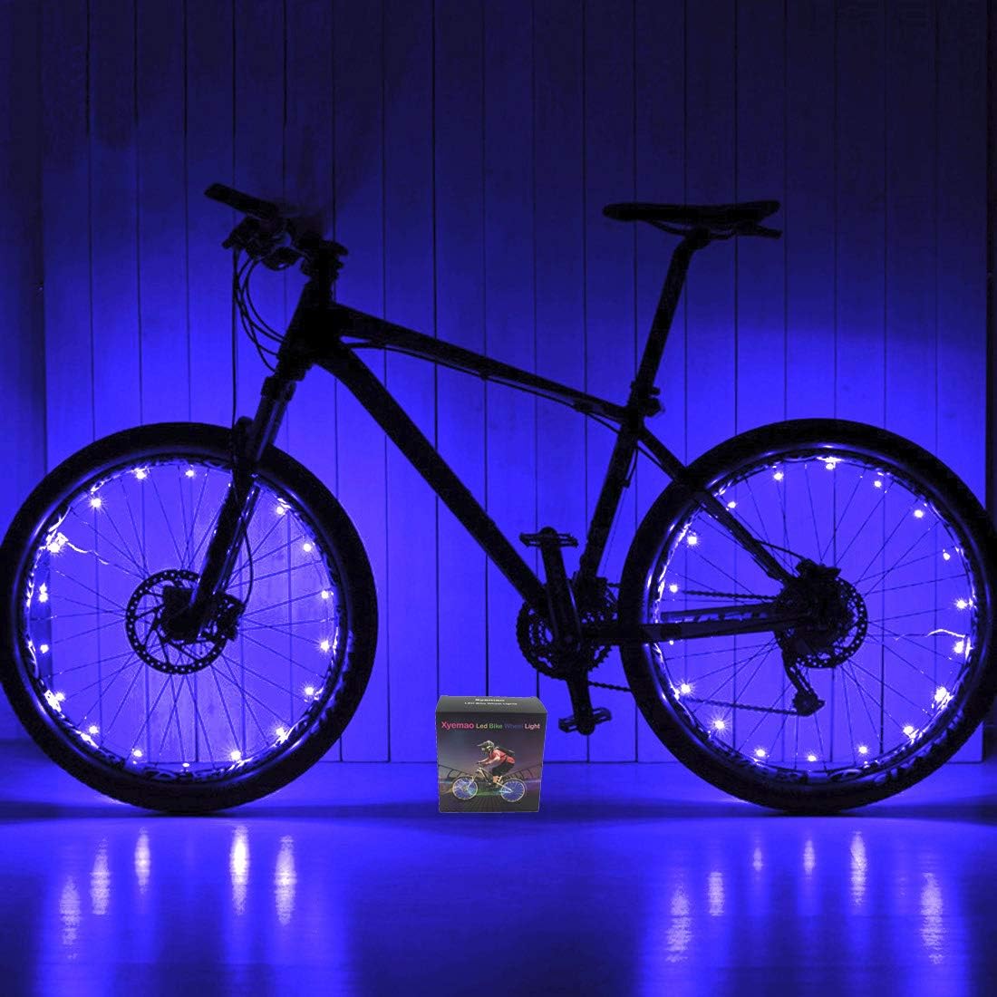 Xyemao Led Bike Wheel Lights, (2 Tire Pack) Waterproof Bright Bicycle Light Strip, Ultimate Safety & Style Lights, Cool Kids Bike Accessories, 3 AA Battery(Include)