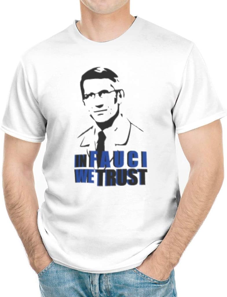 Dreaminos Dr Fauci in Fauci We Trust T-Shirt Short Sleeve Crew Neck Printing Tee Shirts
