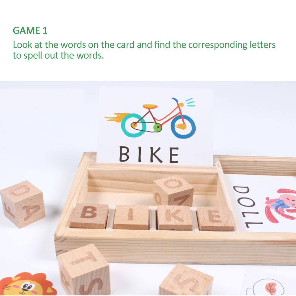 3 in 1 spell learning game wooden