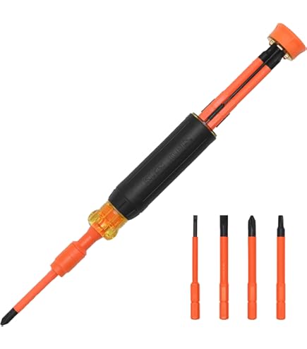 Klein Tools 32960ARCHT Ratcheting Fastbit Tru-Grip Screwdriver