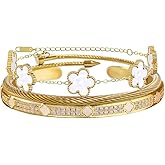 Bangle Bracelets for Women Personalized Cubic Zirconia Love Bracelets 18K Gold Plated Bangles Bracelets Gifts for Her