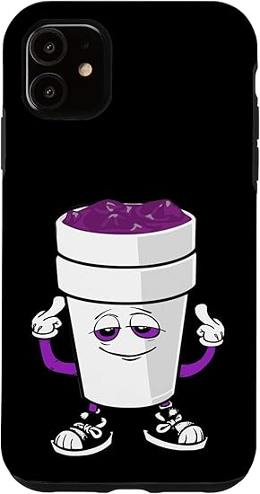 Amazon Com Iphone 11 Codeine Double Cup Styrofoam Lean Purple Drank Sizzurp Case