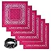 Basico Bandanas Value Pack 100% Cotton Paisley Head Wrap with Tube Face Mask/Headband
