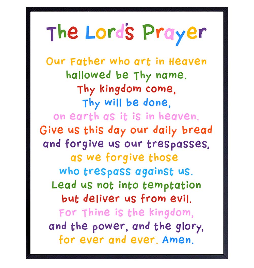 Lords Prayer Wall Art Religious Bible Study Scripture