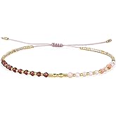 KELITCH Bohemia Seed Beads Bracelet Handmade Crystal String Adjustable Strand Bracelets