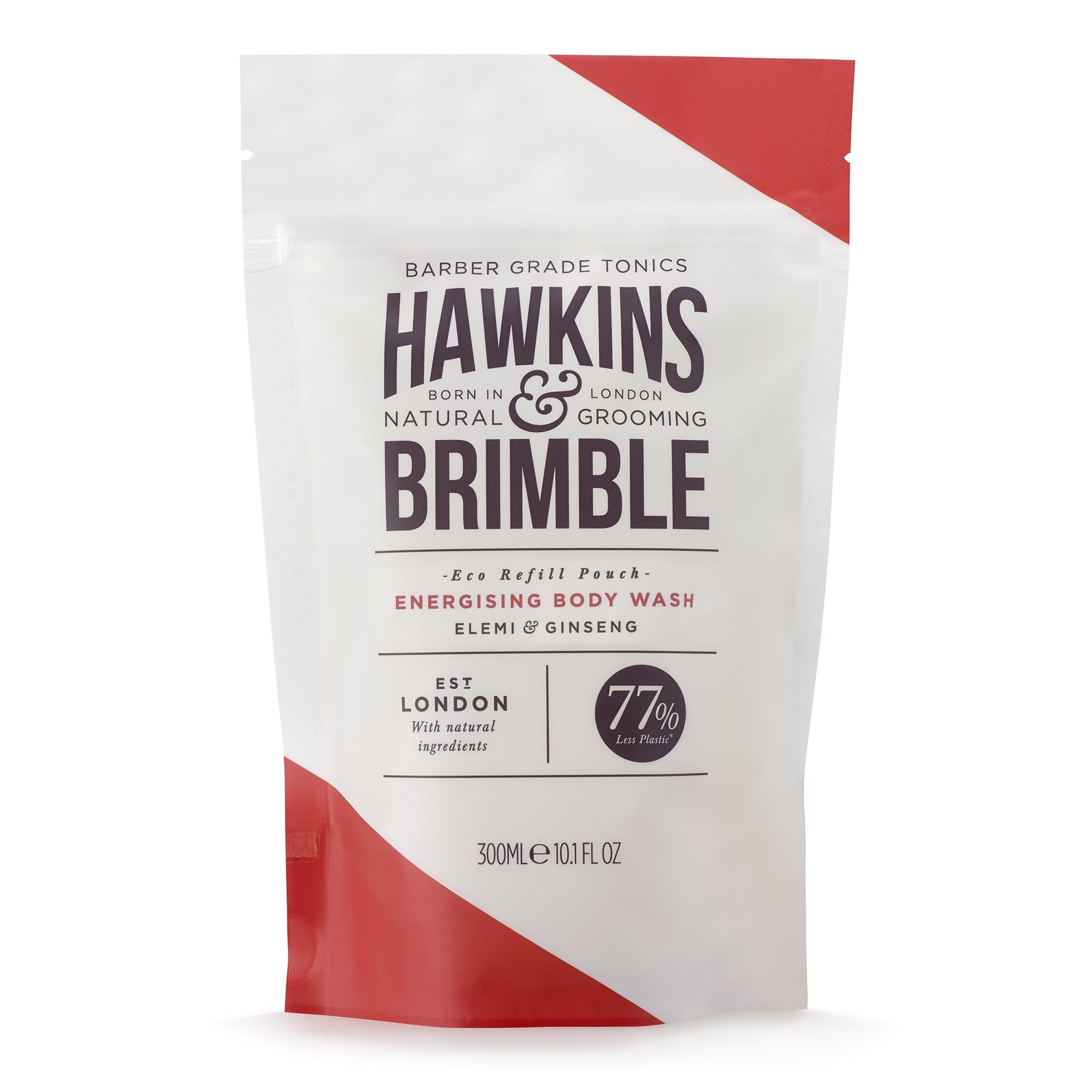 Hawkins & Brimble Bodywash Eco-Refill Pouch - 300ml Body wash For Men And Naturally Fragranced | Sustainable Eco Friendly Refill Pouches (Body Wash Refill Pouch)