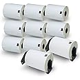 BETCKEY - Compatible Shipping Labels Replacement for Brother DK-1247 (4.07" x 6.4"), Use with Brother QL Label Printers [10 Rolls + 2 Reusable Cartridges]