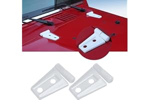JECAR 2PCS Hood Hinge Cover Trim Accessories for Jeep Wrangler JK & Unlimited 2007-2018 (White)