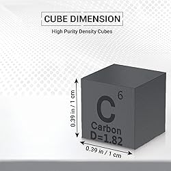 Carbon Cube - Metal Element Cubes - Laser Engraved