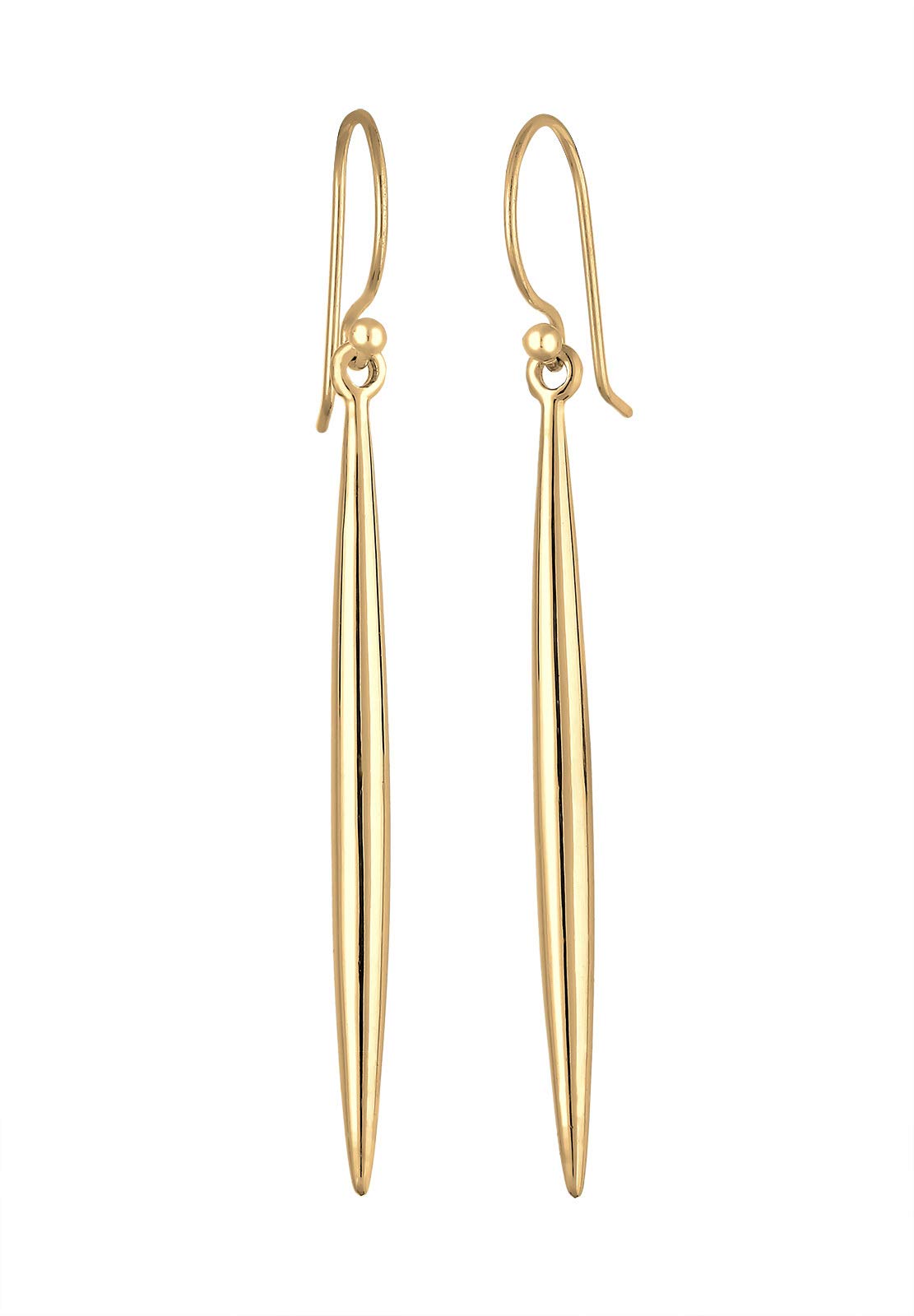 Elli Women Bar Drop Minimal Basic 925 Silver Gold Plated Earrings