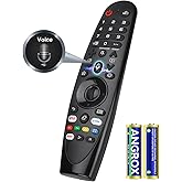 Voice Magic Remote for LG TV Remote Control Replacement with Battery | for LG Magic Remote AKB75855501 MR20GA MR650A | Precision Pointing Cursor, Enhanced Voice Control &amp; Scroll Wheel Navigation