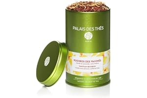 Palais des Thés - Tahitian Rooibos - Caffeine-Free Rooibos Tea with Vanilla & Almond - Premium Loose Leaf, Serves 20-25 Cups - 3.5oz Tin