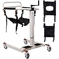 Portable Patient Lift Chair Bathroom Wheelchairs Bedside Commode Transport Wheelchair with Toilet Cushion Wheelchair Lift for Car Shower Sling for Elderly Lightweight Patient Lift aid