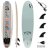 Billabong x CONTOUR SURF 7ft/8ft Soft Top Foam Surfboard for Beginner Adults and Kids Lightweight Shortboard for Surfing Durable, Stable, and Easy to Ride for All Levels Surfers