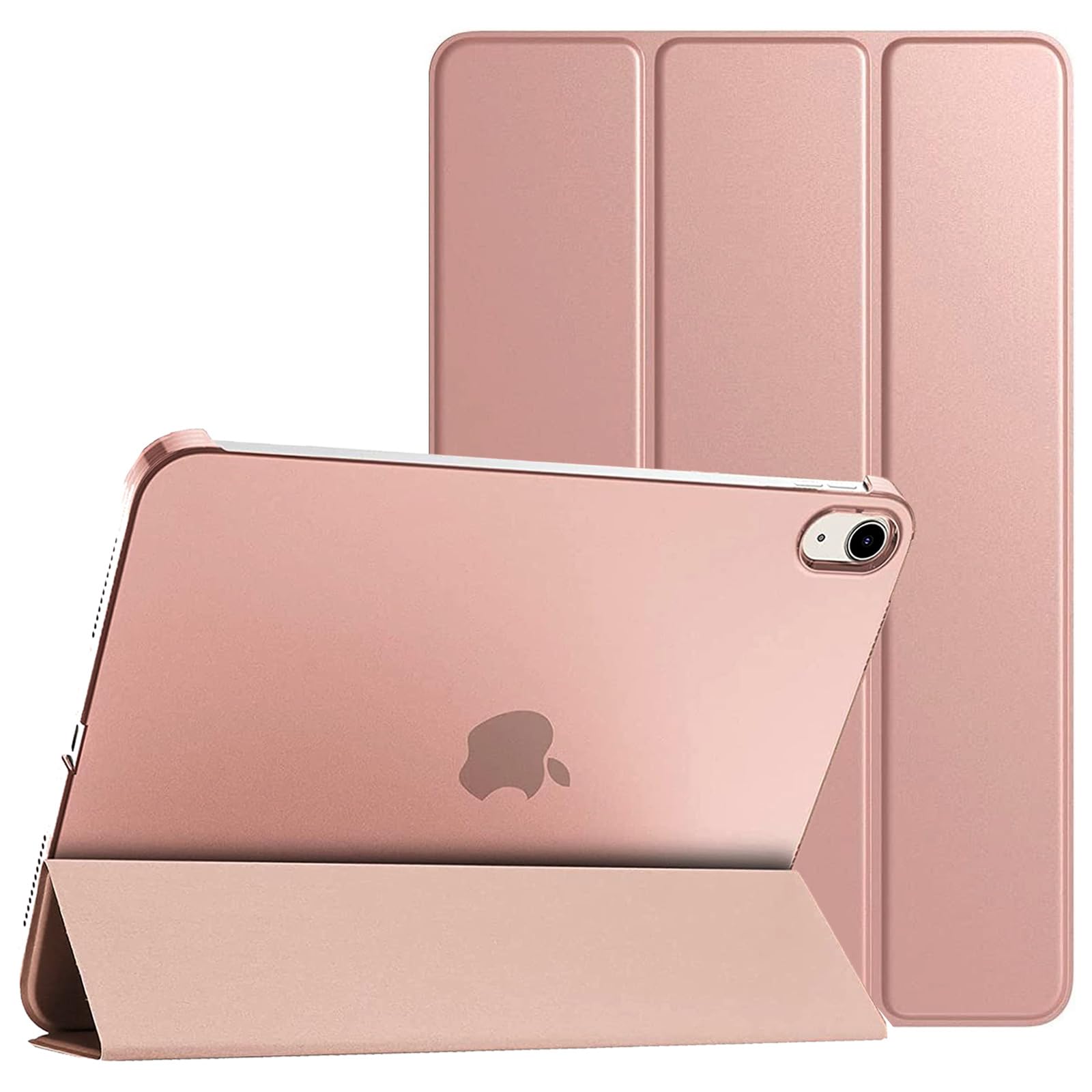 PROTech iPad Case for iPad 10th Generation 2022 10.9" with Support for Touch ID, Auto Wake/Sleep Function, Transparent Case, Pink, Unisex, Adult, Work, Entertainment, Daily Use