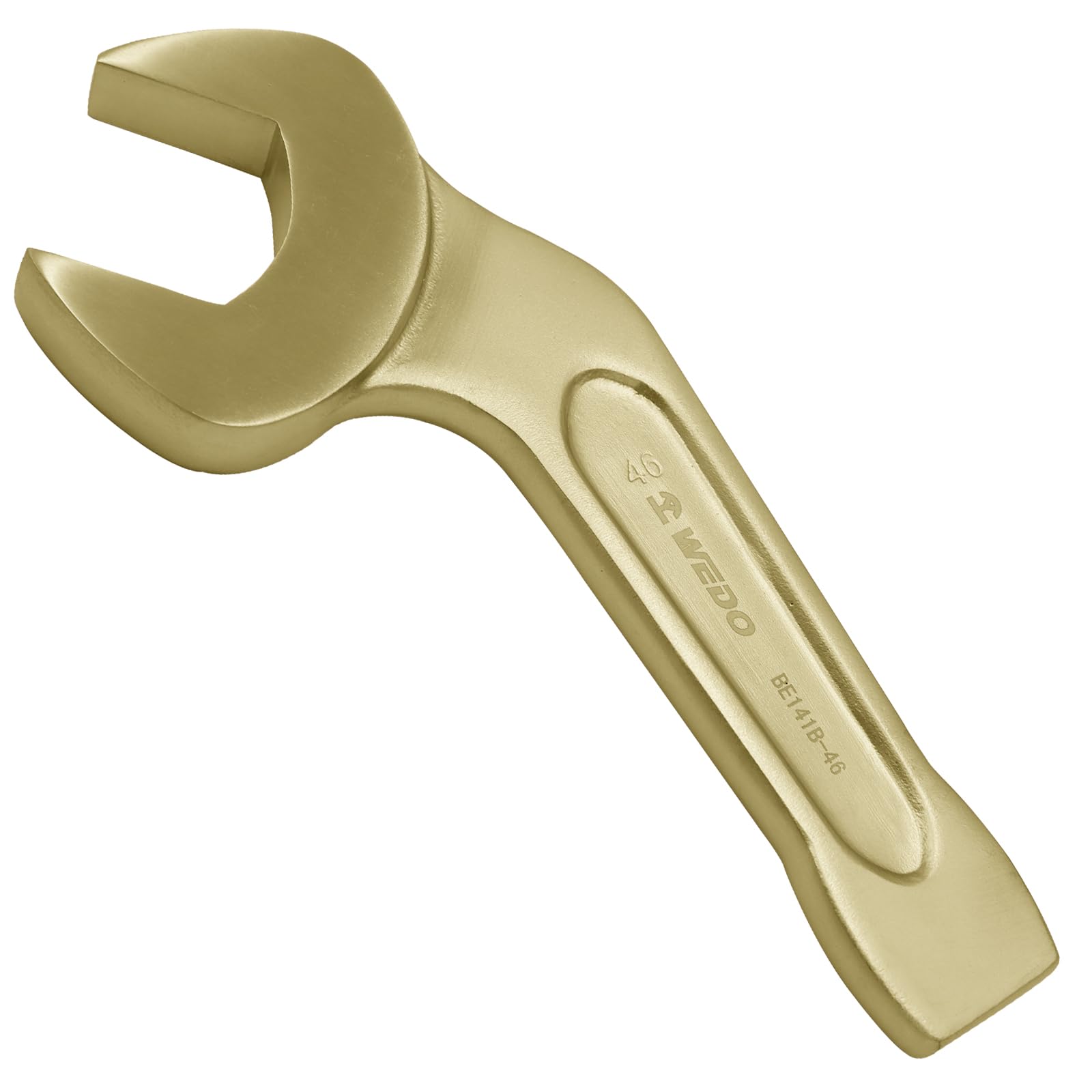 WEDO Spark Free Impact Spanner Curved Open End Impact Wrench 45 Degrees Explosion-Proof Aluminium Bronze BAM/FM/DIN Standard Size 32 mm