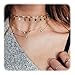Wowanoo Choker Necklace Set Multilayer Layers Chain Clavicle Necklace Jewelry for Women