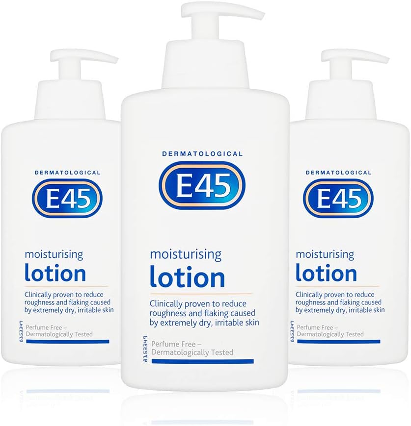 E45 Moisturising Lotion 500ml x 3 | Skin Moisturizer Brand E45