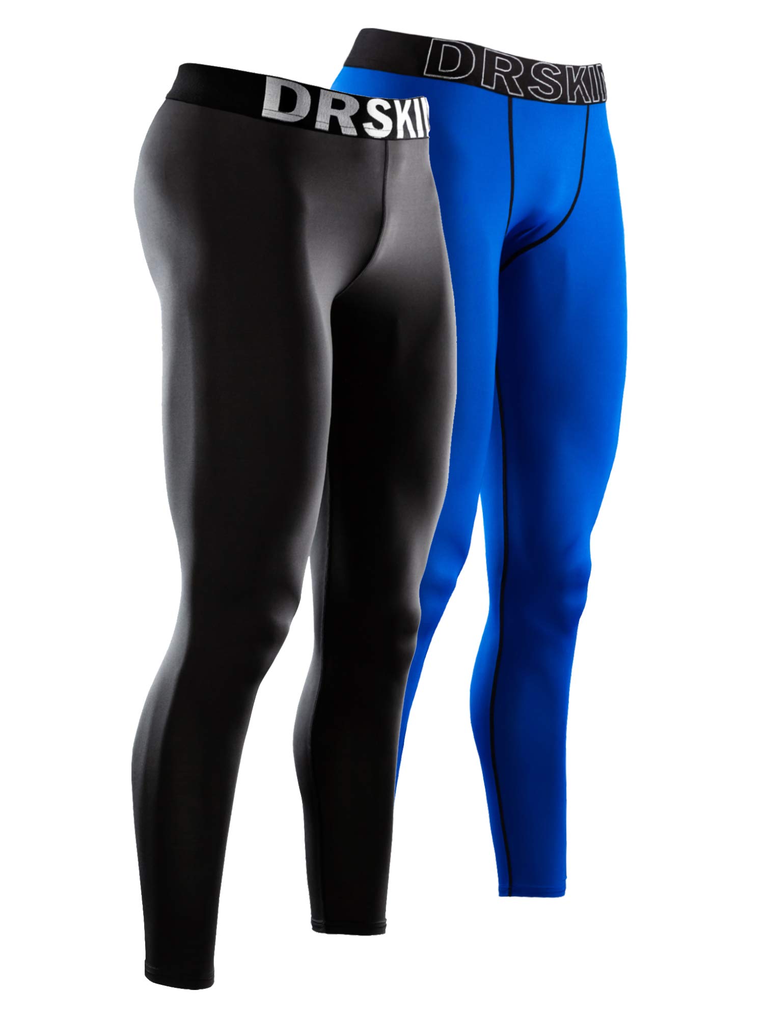 DRSKIN 1, 2 or 3 Pack Men’s Compression Pants Dry Cool Sports Baselayer Running Workout Active Tights Leggings Yoga