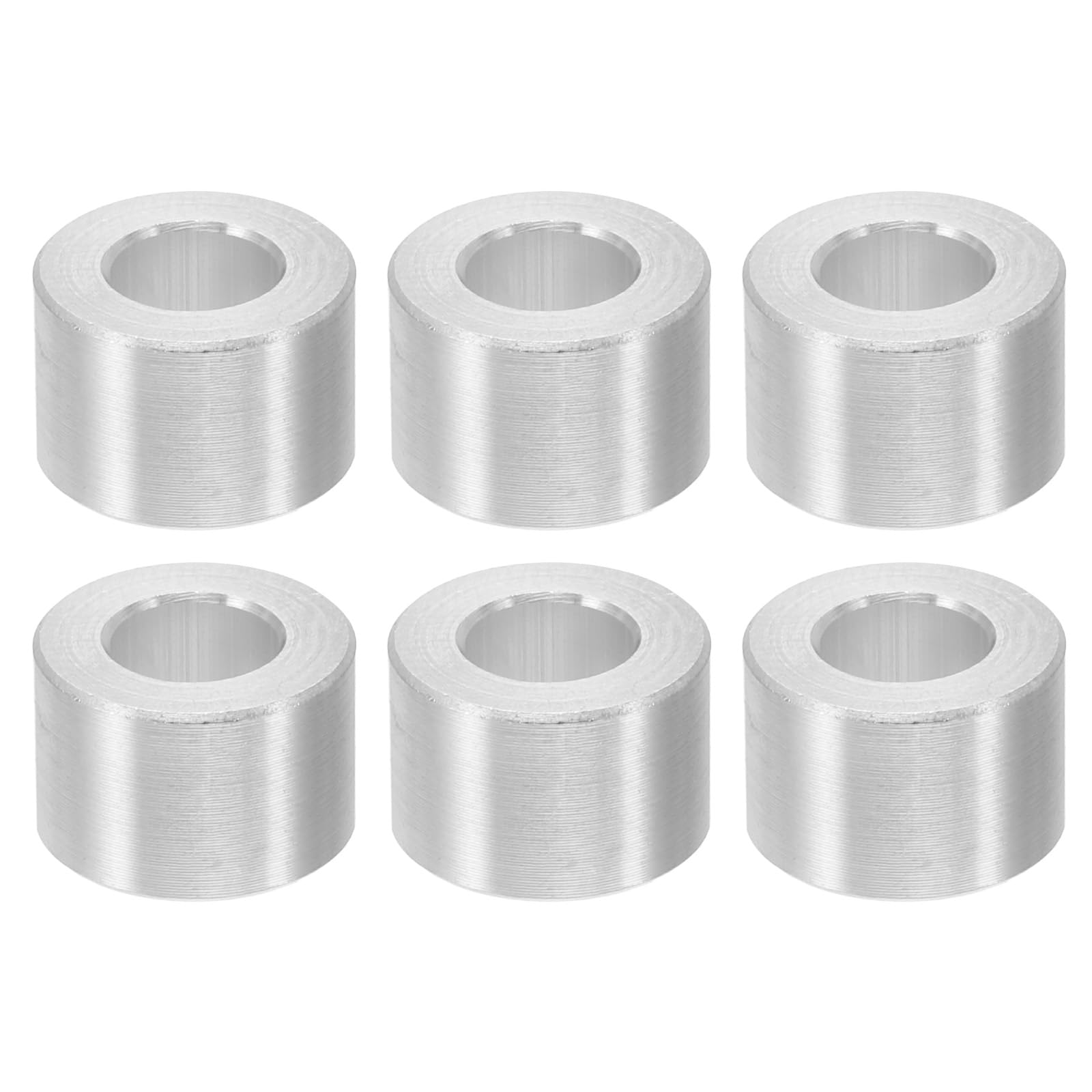 PATIKIL M6 Aluminum Spacers, 6 Pcs Metal Spacers Aluminum 6.2mm ID x 12mm OD x 8mm l Aluminum Spacer Screw Standoff Round for 1/4 or M6 Screw Bolts
