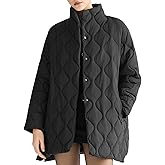 Orolay CHIIONE Womens Quilted Puffer Jacket Winter Coat Lightweight Warm Jackets Oversized Button Puffer Coat with Pockets